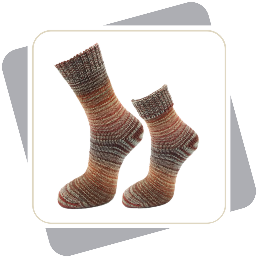 Herren Wollsocken, bunt (wie selbstgestrickt) \ 2 Paar