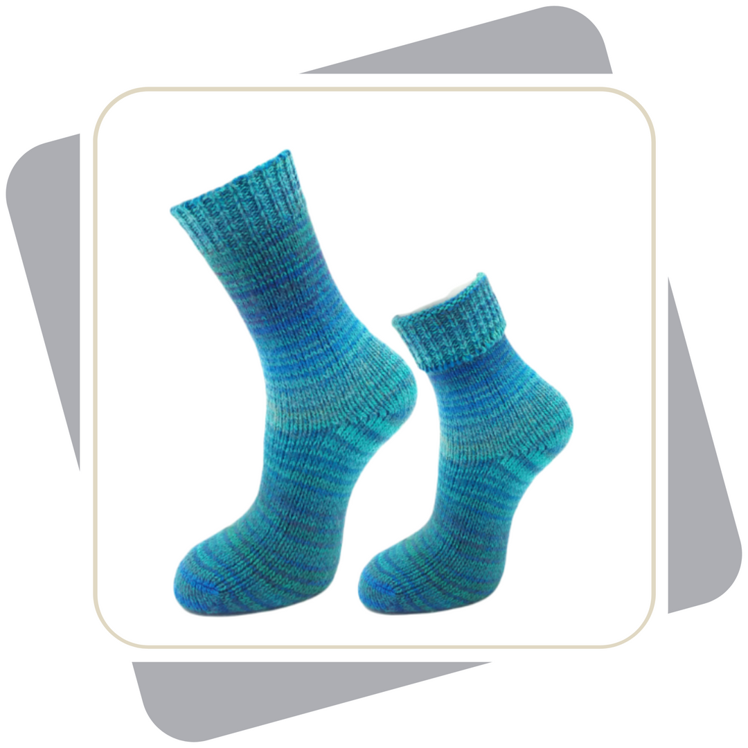 Herren Wollsocken, bunt (wie selbstgestrickt) \ 2 Paar