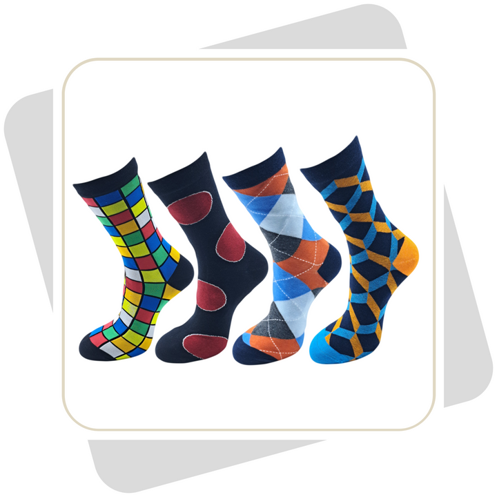 Herren Baumwollsocken, bunt / 2 Paar