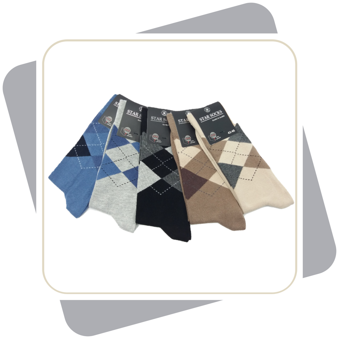 Herren Baumwollsocken / 5 Paar