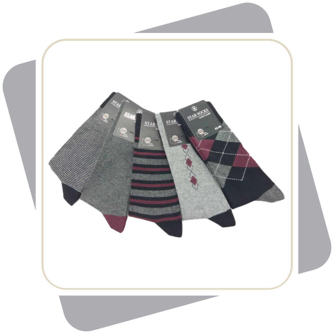 Herren Baumwollsocken / 5 Paar