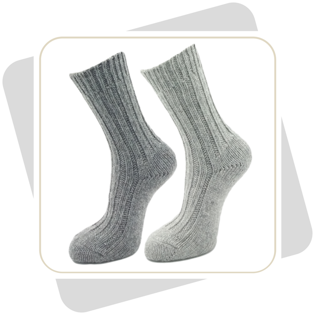 Damen Wollsocken mit Alpaka, schwere Qualität /2 Paar