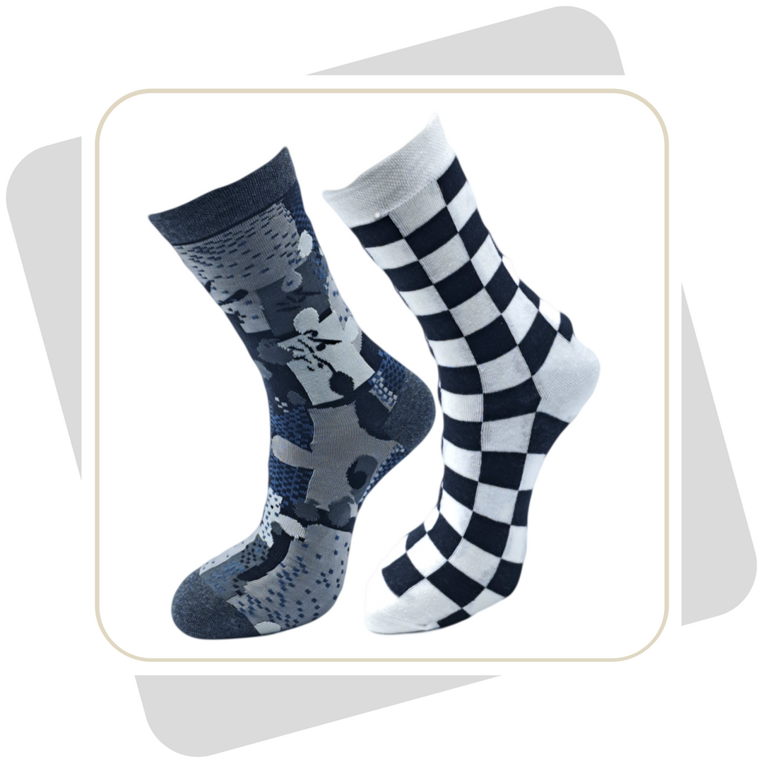 Herren Baumwollsocken, bunt / 2 Paar