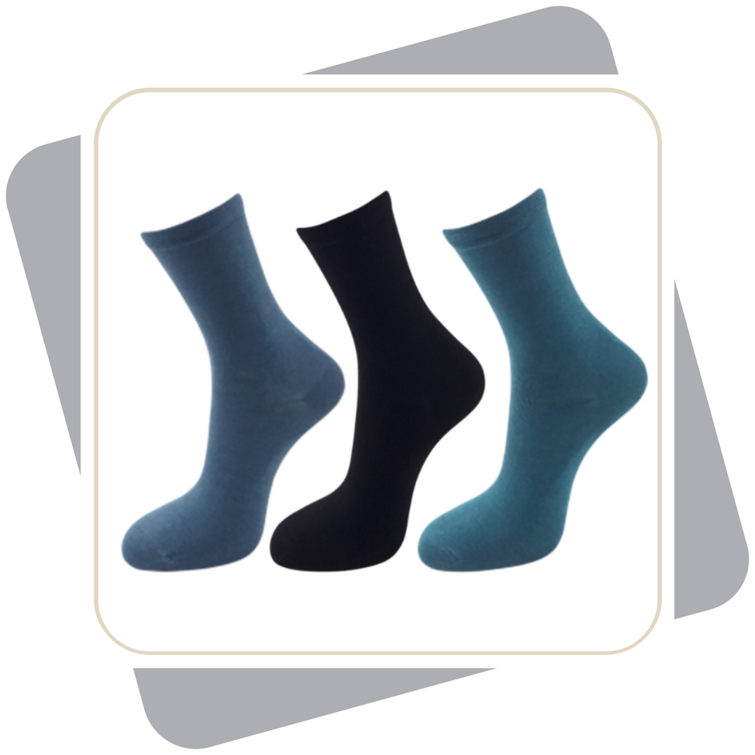 Damen Baumwollsocken mit Viskose / 3 Paar