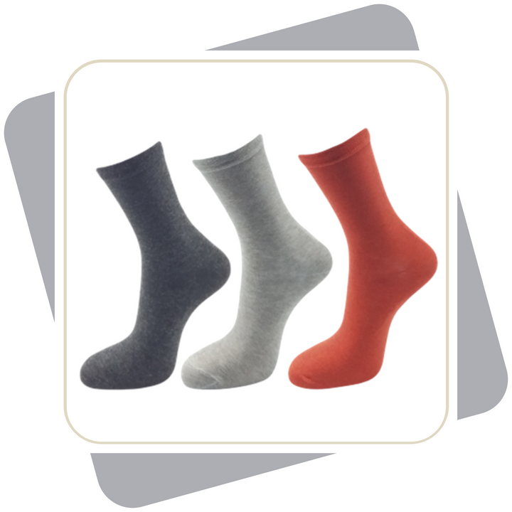 Damen Baumwollsocken mit Viskose / 3 Paar