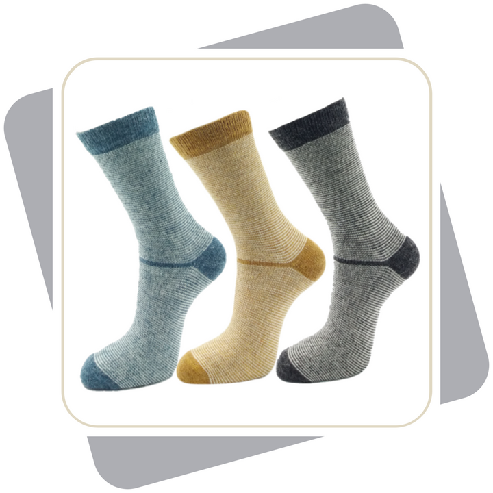 Herren Wollsocken mit Alpaka und Merinowolle, dünne Qualität \ 2 Paar